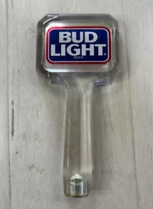 Bud Light Beer Tap Handle 7" Lucite/Acrylic Pull Handle Draft Knob vintage a4 - Picture 1 of 6