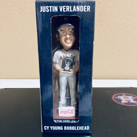 Justin Verlander Houston Astros SGA Bobblehead 2019 Cy Young Award Baseball Cover