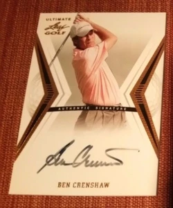 2012 Leaf Ultimate Golf Bronze Foil #BA-BC2 Autographed Ben Crenshaw Golf Card - Picture 1 of 2