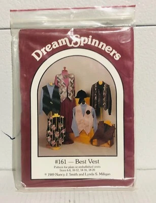 Vintage Dream Spinners #161 Best Vest  Pattern For Plain Or Embellished Vests - Image 1 of 4