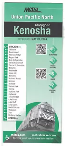 Horario Norte Metra Union Pacific Chicago a Kenosha 2024 - Imagen 1 de 3