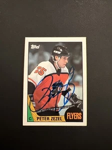 Peter Zezel Signed Autographed Hockey Card - Picture 1 of 2