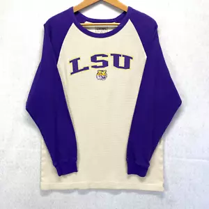 Champs Sports Shirt LSU Tigers Football Pullover Waffle Knit Thermal Size Medium - Picture 1 of 5