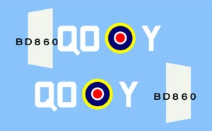 Dinky Hawker Hurricane 718 authentischer Stil Staffelmarkierungen. (QOY) - Bild 1 von 1