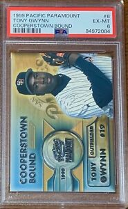 1999 Pacific Paramount #8 Tony Gwynn Cooperstown Bound PSA 6 Pop 2 one higher