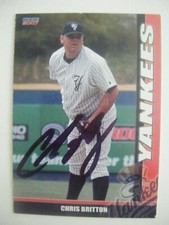CHRIS BRITTON signed RC NY YANKEES 2007 SCRANTON WILKES-BARRE baseball card AUTO