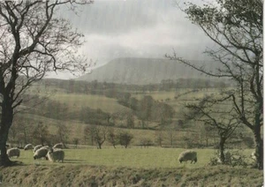 Vintage Postcard Cumbria.Pendle Hill From Ings End.Photo Kenneth Oldham Larksfie - Picture 1 of 2