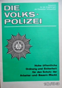 DIE VOLKS-POLIZEI 10- 1983 Zeitschrift für Angehörige der Deutschen VoPo DDR ABV - Picture 1 of 2