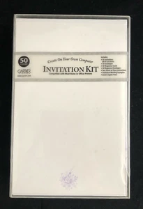 Gartner Studios 50 Count Purple Bouquet Invite Kit - Picture 1 of 6