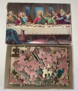 Vtg Tuco Interlocking Jigsaw Puzzle Miniatures The Last Supper Tripl-Thick 88 Pc