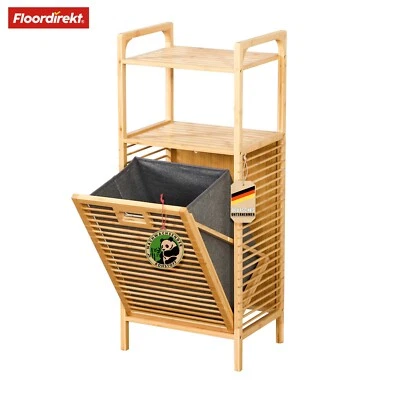 Bambus-Wäschekorb Ablagefächer Wäscheablage Wäscheorganisaton Textilkorb Arizona - Bild 1 von 4