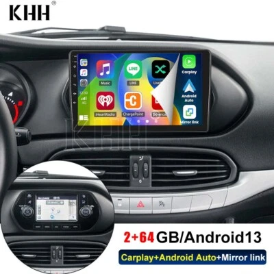 Für Fiat Tipo Egea 2015-2021 Carplay Android 13 Autoradio BT GPS Navi DAB+ 2+64G - Bild 1 von 4