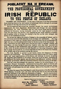 Póster de Proclamación 1916 A4 - República Irlandesa Republicana Pascua Levantamiento Antiguo Rústico - Imagen 1 de 1