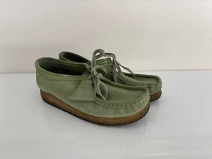 Clarks Originals Wallabee Light Green Suede Smart Shoes uk 7 - Picture 1 of 8