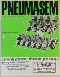 prospectus brochure PNEUMASEM semoir de précision pneumatique tracteur tractor - Foto 1 di 1