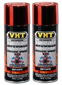 2 X VHT SP450 RED ANODIZED FINISH COLOR COAT PAINT - Picture 1 of 1