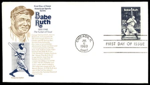 1983 Babe Ruth FDC The Sultan of Swat American Sports Series Aristocrat Cachet - Picture 1 of 2