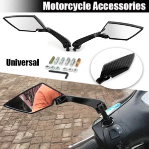 Black ABS Rearview Side Mirrors Motorcycle For Honda Shadow VLX 600 Spirit 750 - Picture 1 of 13