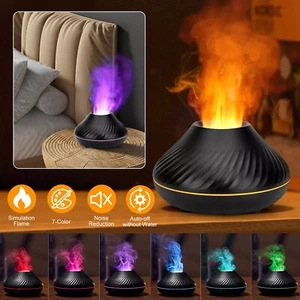 Cute Aroma Volcano Fire Flame Diffuser Humidifier Aromatherapy Essential Oil USB - Picture 1 of 4