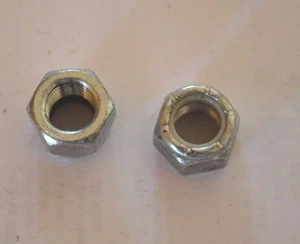 3/8 x 24 Nyloc Hex Nut, flex type, fine thread, zinc plated, Qty. 100 - Picture 1 of 5