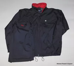FILA Golf Mens Large Blue Rain Suit with Hideaway Hood Jacket and Pants - Picture 1 of 14