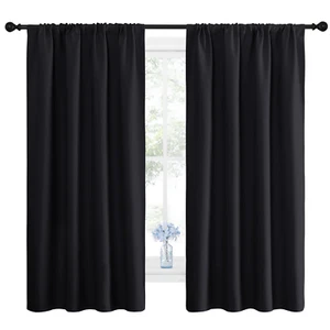 Thermal Insulated Blackout Curtains, 42"x63", 2 Panels for Bedroom - Picture 1 of 12