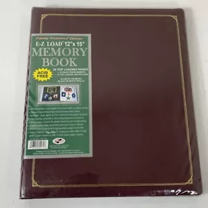 Pioneer Family Treasures Fabric Post Bound Album 12"X15"-Rich Bordeaux - Picture 1 of 7