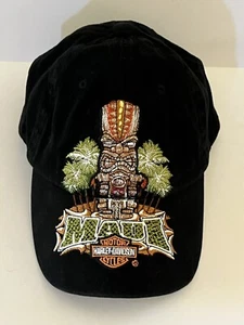 Cappello Baseball Maui Harley Davidson Berretto Donna Hawaii Moto Regolazione Nero Tiki - Foto 1 di 6