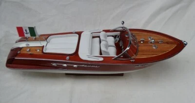Riva Aquarama 21" Asiento Blanco Calidad Madera Modelo Barco L50 Regalo Navidad Envío Gratis Foto 1 de 4