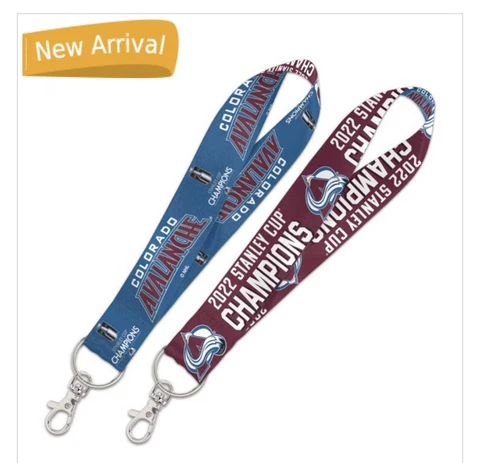 STANLEY CUP CHAMPIONS COLORADO AVALANCHE LANYARD KEY STRAP WRISTLET NHL Cover