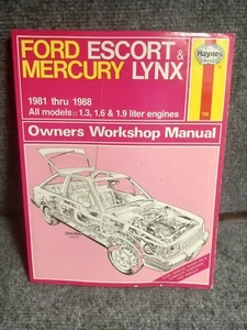 Haynes Ford Escort & Mercury Lynx 1981 thru 1990 Automotive Repair Manual 789 - Picture 1 of 6