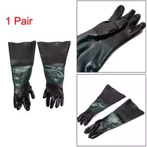 2Pcs Latex Sandblasting Working Gloves For Sandblaster Sand Cabinet Blasting New - Picture 1 of 12