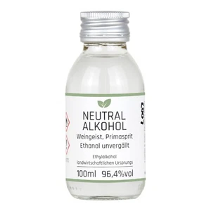 100ml Weingeist Neutralalkohol Ethanol Trinkalkohol Primasprit 96,4%vol. - Bild 1 von 4