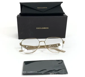 Dolce & Gabbana Eyeglasses Frames DG1358 02 Gold Butterfly Wire Rim 56-16-145 - Picture 1 of 14