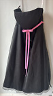 Womens Designer Emily Fox New Tags Size 24 Black Pink Prom Party Dress Strapless