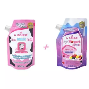 350 g A BONNE' Spa Leche Sal + Spa Yogur Sal Blanqueamiento Suave Piel Bebé Baño Sal - Imagen 1 de 6