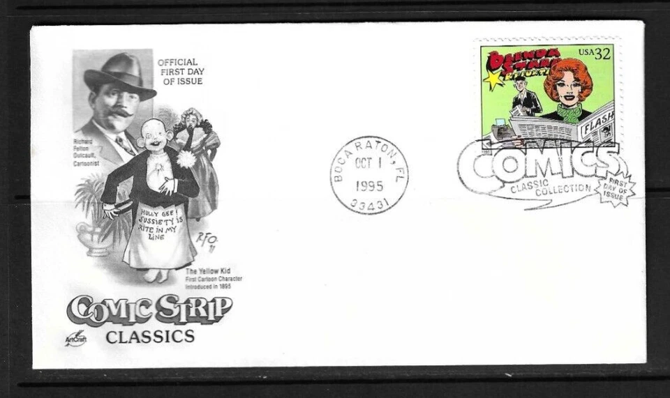 USA SC # 3000t Brenda Starr - Comic Strip Classics - FDC . Artcraft Cachet - Image 1 of 1