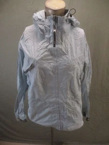 Marmot Size XL Womens Blue Hooded Drop Tail Full Zip Outdoor Rain Jacket 799 - Picture 1 of 13
