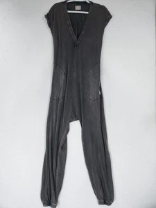 Free People Jumpsuit Womens Extra Small Grey Hot Shot V Neck One Piece Movement - Picture 1 of 15