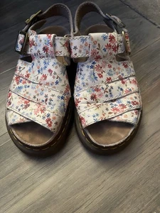 Dr Martens Floral Vintage Sandals, Rare Size 37 Uk 4 - Picture 1 of 6