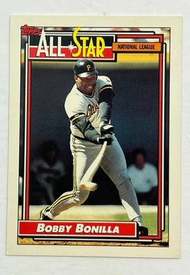 1992 Topps - All-Star Bobby Bonilla #392 - Pirates MLB - Free Shipping   BLG - Image 1 of 2
