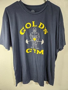 Golds Gym T-Shirt Mens Size XL Blue Gold Workout Gym Tee Shirt GoldsGear - Picture 1 of 10