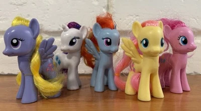 CINCO figuras de juguete cepillables Hasbro 2010 My Little Pony G4 3" MLP 1 LOTE RARO de 5 Foto 1 de 4
