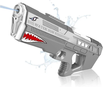 Pistola de agua eléctrica automática recargable para adultos niños chorro eléctrico explosiones Foto 1 de 4