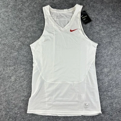 Nike Pro HyperCool Tank Top size XL (815536-100) White / Red Basketball - Image 1 of 4