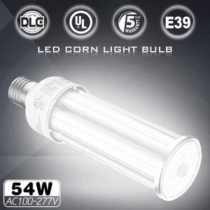 54W LED Corn Light Bulb 5KK Garage Store Workshop High Bay Lamp E39 Mogul Base - Picture 1 of 12