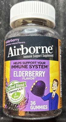Airborne Immune System Elderberry Flavor 36 Gummies EXP: 2/26 - Image 1 of 3