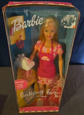 Barbie Baking Fun Mixer 2001 realmente gira bandeja para hornear nueva en caja Foto 1 de 4