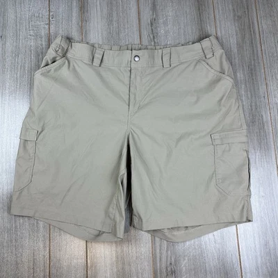 Duluth Dry On The Fly 10” Inseam Shorts Womens Sz 20W Khaki UPF 50+  - Image 1 of 4