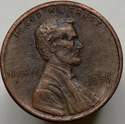 Centavo Lincoln Memorial 1988 con raro DDO/DDR y doble oreja error Br circulado Foto 1 de 4